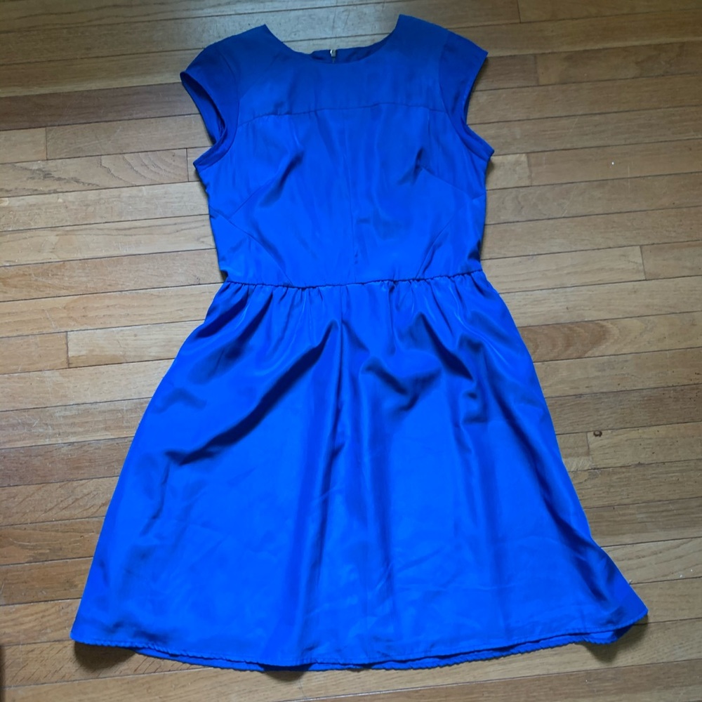 Blue Short Sleeve Dress